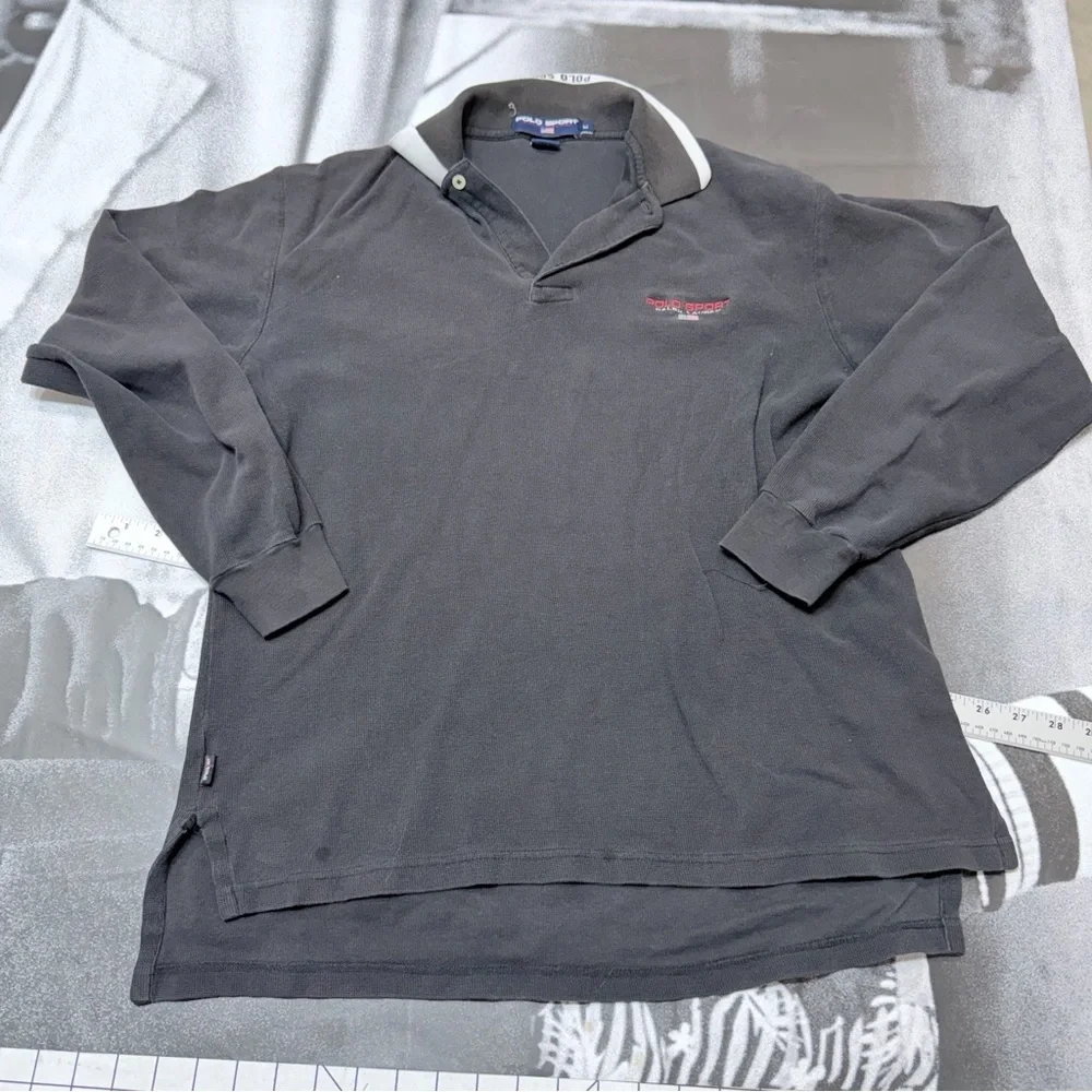Polo Sport Ralph Lauren Men’s Size Medium Rugby Long Sleeve Shirt A38